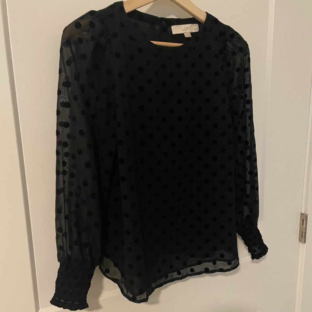 NWOT Black LOFT Top, PXS